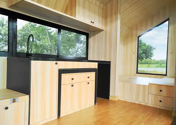 Prefabricated Tiny House On Wheels | Modular Light Steel Frame With Engineered Framing System