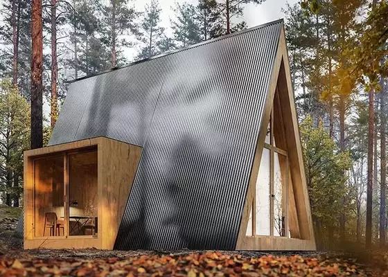 Space A Frame  Prefab Hotel Unit Light Steel Tiny Building Portable Kit Homes