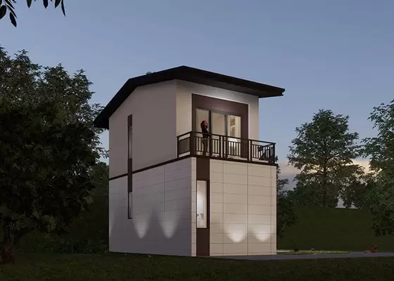 Luxury Modular Hotel Unit camping cabin Prefab Light Steel Frame House For Living