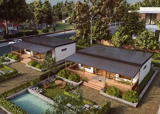 Factory Price 0.75mm Light Steel Frame Modern Prefab Mobile Homes EU/AU Standard Prefab House Custom House