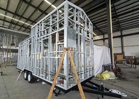 Light Steel Modular Tiny Prefab Homes With Integrated Wall Panel For Sale For Ren