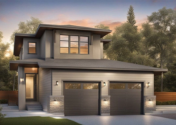 Cold Formed Steel Structural Light Steel Frame Prefabricated Luxury Singel Family Homes