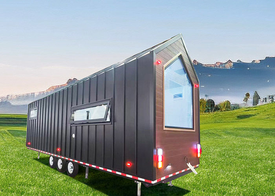 Portable Prefabricated Tiny Home Mobile Expandable Prefab House On Wheels With Bathroom And Kitchen
