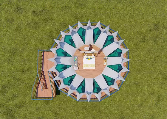 Light Steel Frame Movable Eps Prefab Geodesic Dome House Dome Bungalow Kits