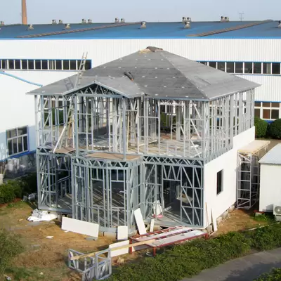 Prefab Disaster Light Steel Frame Houses , Light Weight Steel Framed Homes