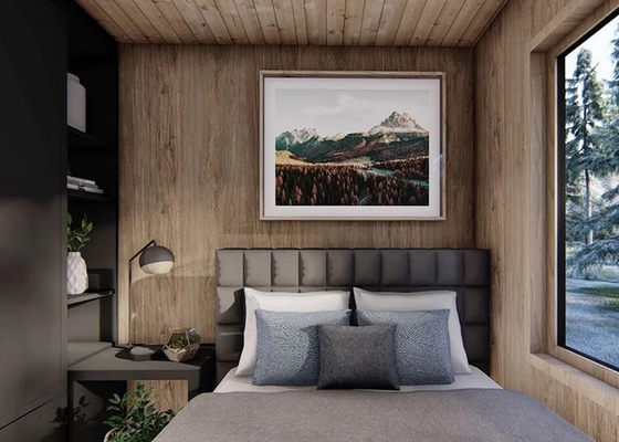 Custom Fast Prefabricated Hotel A Frame Cabin With Steel Structure