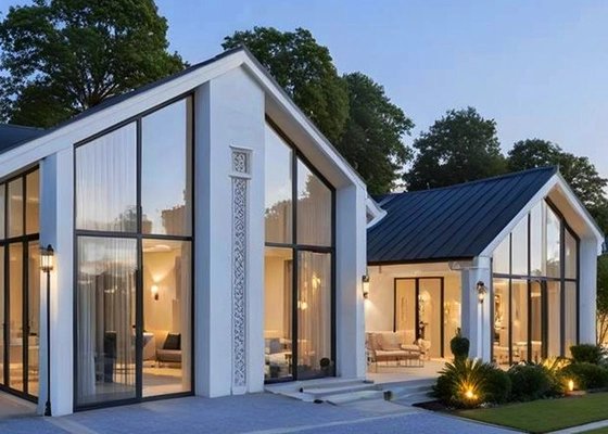 Modern Light Steel Frame House Kits With 3 Bedrooms NS/AS Prefab Light Steel Frame House