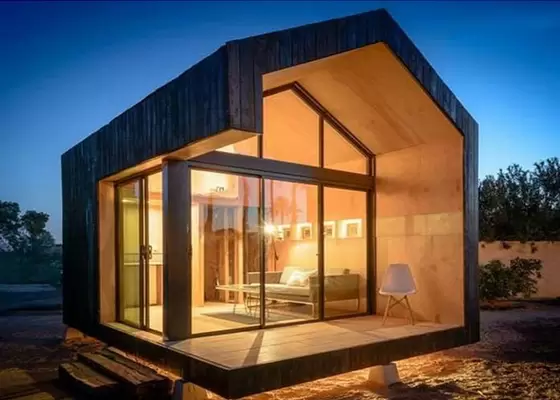 Light Steel Frame Prefab Garden Studio House Kits Cost Saving Small Cabins For Airbnb