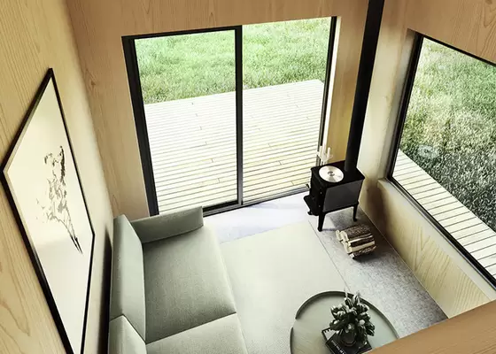 Kit Form Steel Frame Prefab Modular Homes Prefab Loft House PVC Ceiling Panel