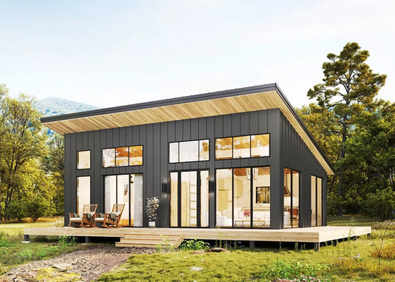 NS/AS Prefab Beach House Wooden Bungalow Prefab Living Complet With 3 Bedroom