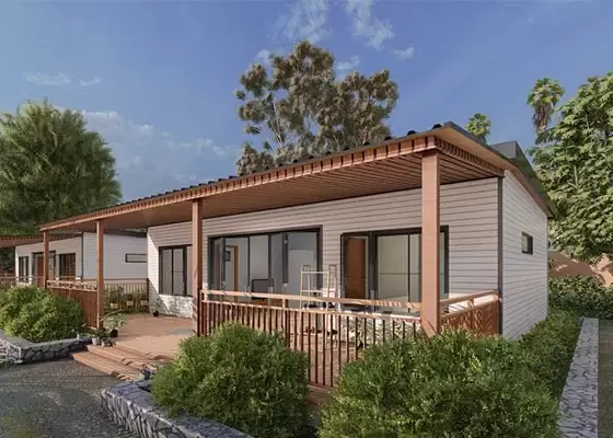 Light Steel Frame Foldable Small Modular Prefab Mobile Homes For  Granny Flat/ADU