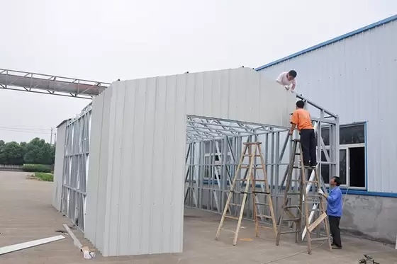 Light Steel Frame Structure Fireproof Metal Car Sheds / Waterproof Car Storage Sheds in Australia Standard