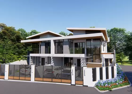 Two Floors Of The Light Steel Prefab Modern Homes Prefabricated Light Steel Structure Houses