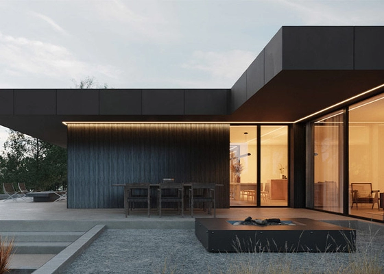 Luxury 4 Bedroom Pre Fabricated Villa Prefab House With Light Steel Frame House Ktis