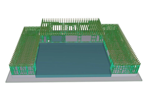 ICC-ES EN 1090 Prefab Modular Bungalows Home With Light Steel House Kits