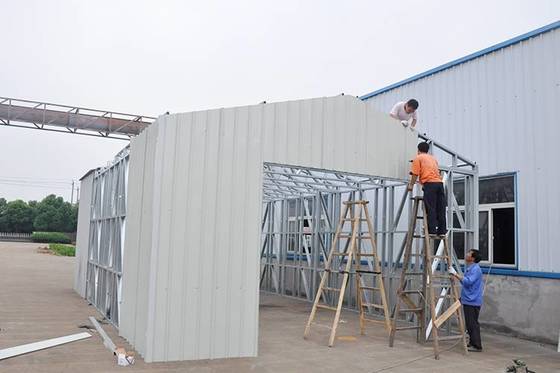 Light Steel Frame Structure Fireproof Metal Car Sheds / Waterproof Car Storage Sheds in Australia Standard