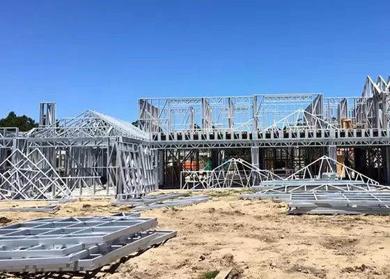 Hurricane Resist Prefabricated Bungalow , Steel Structure Bungalow House