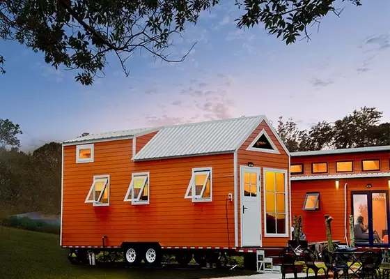 Camping Travel Trailer Integrated Prefabricated Tiny House Prefab Light Steel Frame House