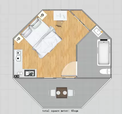 Overwater Bungalow Resort Inn Waterproof Ventilation Light Steel Frame