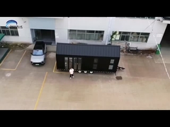 Modular Light Steel Structure Prefab Tiny House On Wheels With Trailer For Airbnb
