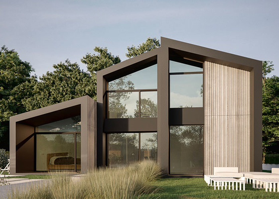 4 Bedroom Modern Two-Storey Modular Home Light Steel Frame Prefab For Family Life