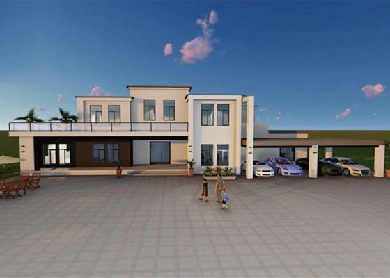 Garden Terrace Green Prefab Homes Double Deck Detached Prefab Light Steel Frame House