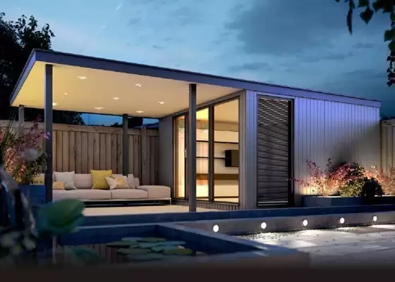 Modern Moveable Accents Holiday Modular Home / Prefabricated Garden Studio For Holiday Living