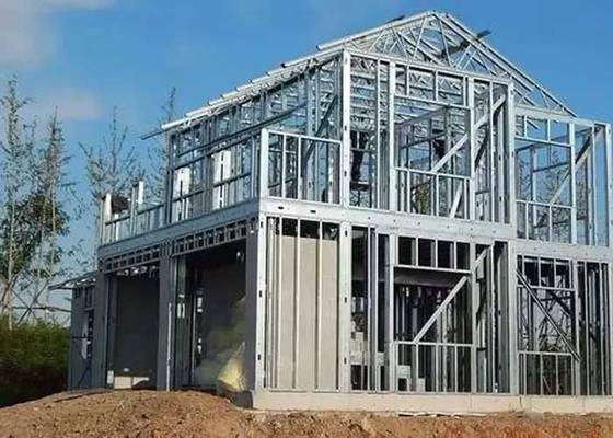2-storey House for Family Light Steel Fame Prefabricated Home Easy to Assemble