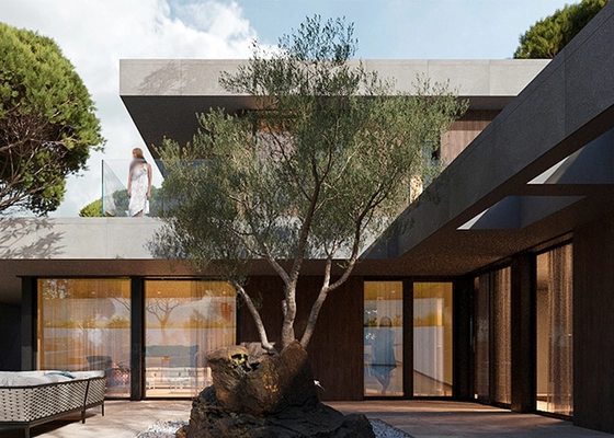 Single Family Homes Steel Fascia Board Luxury Prefabricated House Villa Modular Home Kits