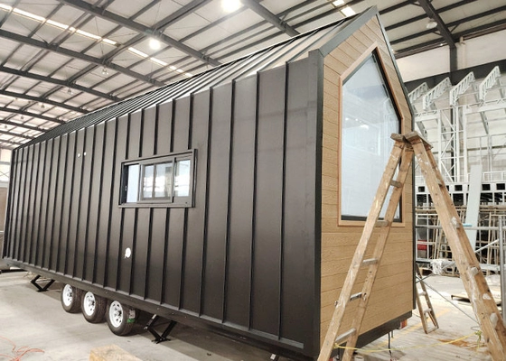 Prefab Trailer House On Wheels Sustainable Living Modular Home Light Steel Frame