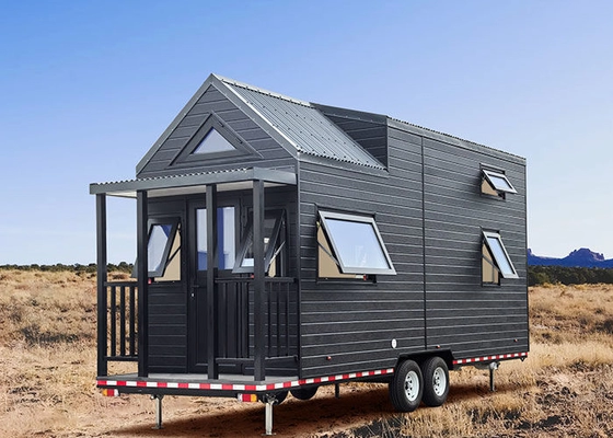 Expandable Mobile Tiny House On Wheels Prefab 2 Bedroom Cabin Ready Made Container