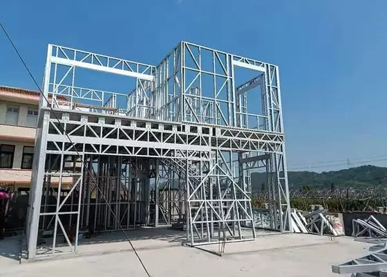 Duplex Light Gauge Steel Truss Prefabricated Homes 2nd Floor Luxury Villa