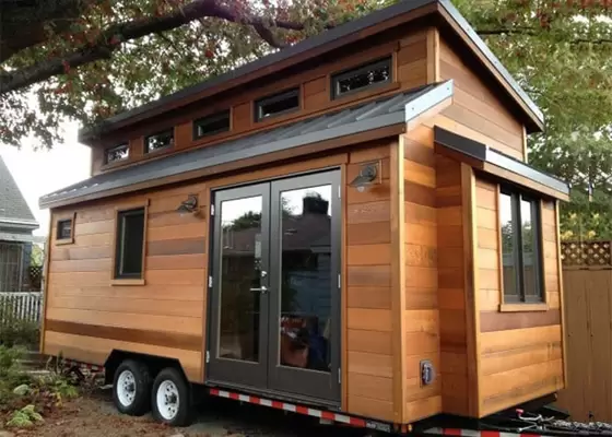 Mobile Prefab Light Steel Tiny House With Wheels Kit Home In AU/EU/US Standard
