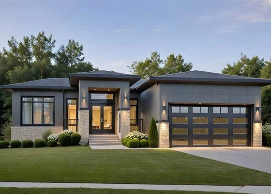 AS/US Light Gauge Steel Frameing Prefabricated Homes Luxury Modern Prefab Villa Single Family Homes