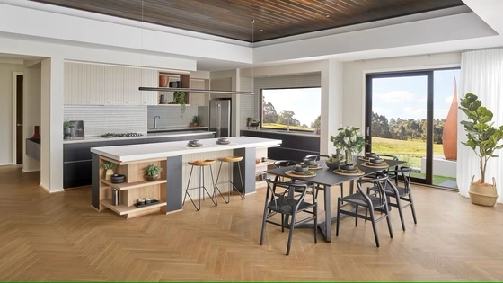 Luxury Prefabricated Villa High End Light Steel Mansion House 4 Bedrooms 2 Bathrooms Customizable Design