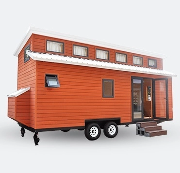Prefabricated Tiny House With 110/220V/240v Electrical Glass Wool And PU Cladding Insulation