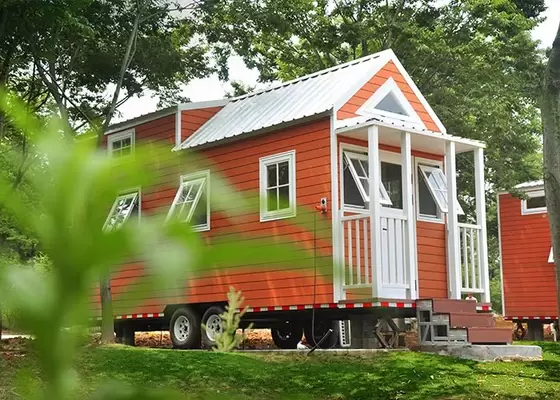 Camping Travel Trailer Integrated Prefabricated Tiny House Prefab Light Steel Frame House